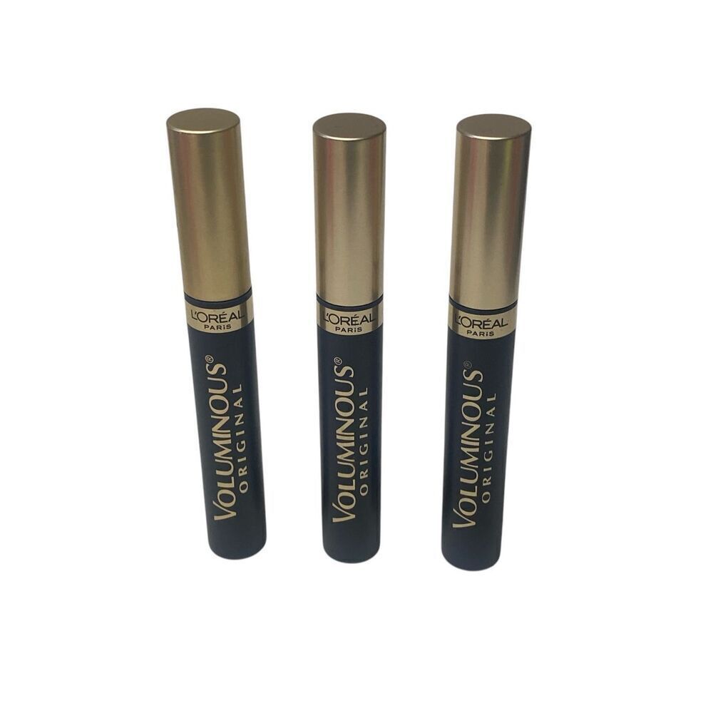 L'Oreal Paris Voluminous Original Mascara, Carbon Black, 3 Count New No Box